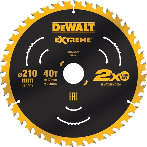 Dewalt piła tarcz.210x30mmx40z