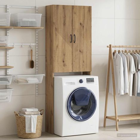 vidaXL Mobile Bagno HAARLEM Rovere Artigianale 66 x 25,5 x 190 cm (1/5)