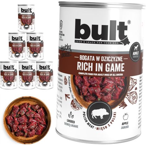 Cibo umido per cani BULT al gusto di cervo, lattina da 6x400 g (1/5)