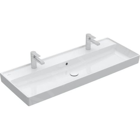 Villeroy & Boch Collaro - Meuble lavabo 120x47 cm, avec trop-plein, 2 trous de robinetterie, CeramicPlus, blanc alpin 4A33C4R1 (1/5)