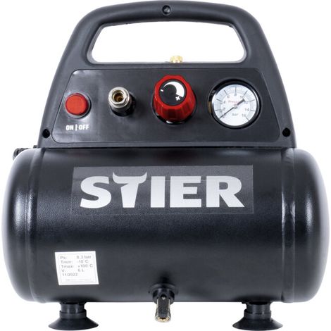 STIER Compresseur MKT 180 l/min 8 bar 6 l sans huile (1/5)