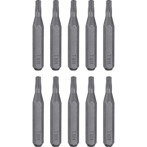 10pcs T8H Embout de Tournevis Torx 5/32" Tige Hexagonale 28mm Longueur Acier S2 Magnétique Tête Étoilée à 6 Pans pour Tournevis Manuels Électriques Réparation de Précision (1/5)