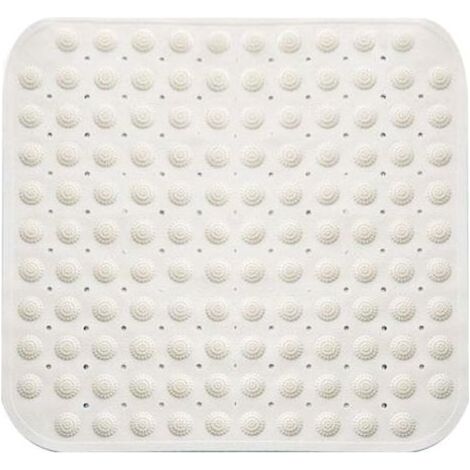 Tapis De Douche - 48 X 48 Cm - En Pvc Antidérapant Avec Ventouses - Pour Salle De Douche Et Sauna - 1 Pièce (1/5)