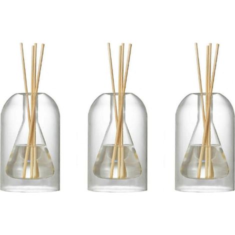 Set mit 3 Aromatherapie-Diffusorflaschen, moderne Glas-Diffusorflaschen, Organizer für ätherische Öle, B (1/3)