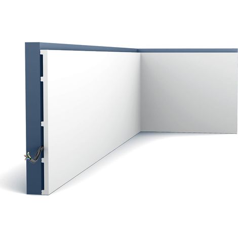 Zócalo Orac Decor SX207 MODERN SQUARE Moldura decorativa Panel de pared Moldura decorativa pared diseño moderno blanco 2 m (1/4)