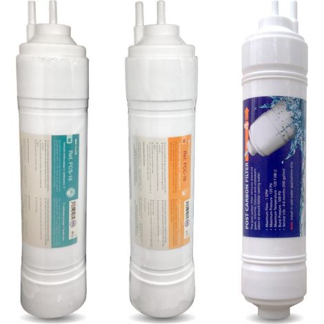 Kit Filtros encapsulados ósmosis inversa de doble espiga conexión rápida tipo U de 1/4" para fuentes de agua (1/2)