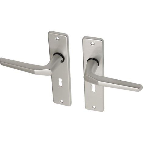 Poignée de porte avec bouclier en aluminium modèle pouce - Par