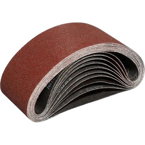 Bandes Abrasifs 75x533 mm-10 Pièces de 80 Grain Bande Ponceuse pour Ponçage et Polissage avec Ponceuse à Bande