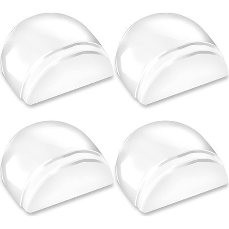 Juego de 4 piezas de topes adhesivos para puertas, topes y protectores transparentes para puertas, topes para puertas de suelo y parquet para proteger paredes y muebles. (1/5)