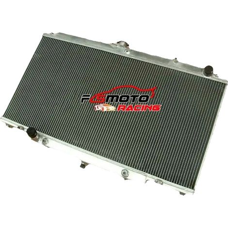 Radiador, construcción de aluminio, tamaño del núcleo: 900 mm x 450 mm x 52 mm, tamaño total: 920 mm x 550 mm x 60 mm, diámetro de entrada/salida: 35 mm, 3 filas (1/5)