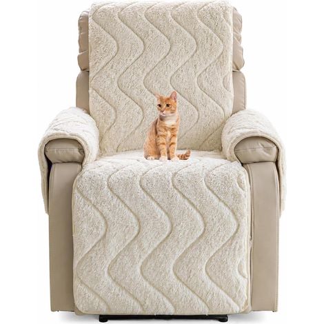 Sesselschoner for Relaxsessel aus weichem Langplüsch,Rutschfest,Sofaschoner (1/5)