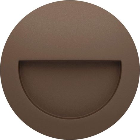 Beneito & Faure - Mis R Wall 3W LED Spot encastrable pour marches - Applique murale ronde IP65 Interrupteur 2700K/3200K/4000K - Corten
