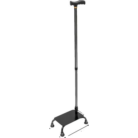 Bastone da salire le scale, altezza regolabile, design stabile, nero (1/2)