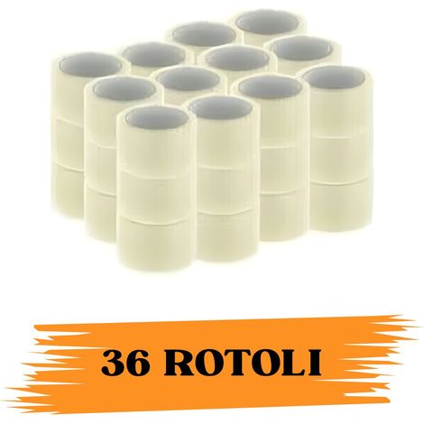 Nastro Adesivo Imballaggio Trasparente Yellow 48mmx66m 36 Rotoli Scotch EcoPrice®