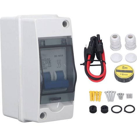 Disjoncteur 1000V DC 40A, interrupteur d'isolement avec boîtier étanche IP65 pour système solaire PV (1/5)