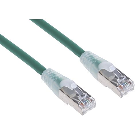 Câble cat 6 Avec connecteur / , F/UTP, gaine LSZH Vert, 1m ( Prix pour 1 )