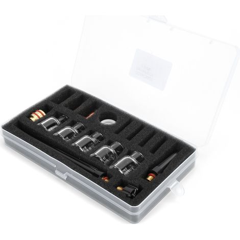 Kit d'accessoires pour torche de soudage : buse à coupelle en verre, kit de pince pour électrode en tungstène, guide pour WP9/20