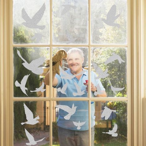 23Pcs Stickers anti-collision pour oiseaux de fenêtre - AQSACOKIYA - protection de porte en verre et sauvez les oiseaux (1/4)