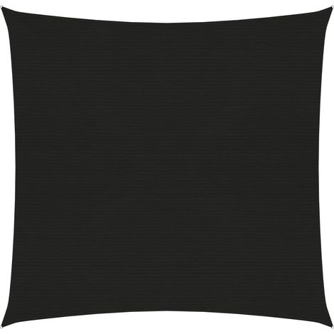 Voile toile d'ombrage parasol 160 g/m² PEHD 3,6 x 3,6 m noir