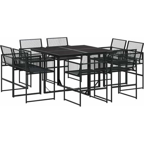 Maison Exclusive - Juego de comedor de jardín 9 piezas ratán sint (1/5)