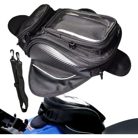 Sacoche de cadre de moto - Boîte de vitesses compacte, kit de rangement triangulaire Coque étanche pour montage sécurisé de la sangle, design à fermeture éclair pour transporter des essentiels (1/5)
