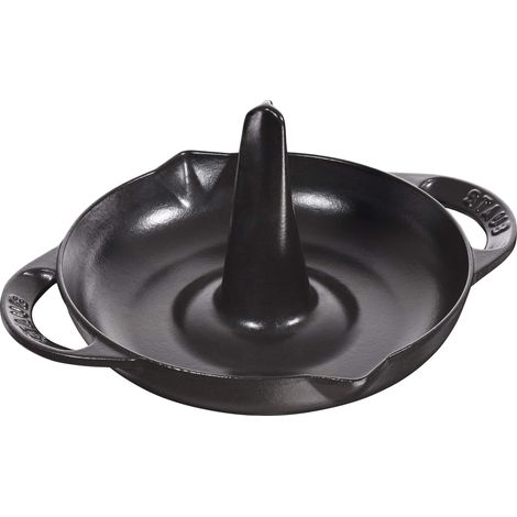 STAUB 40509-339-0 Rostiera Rotonda per Pollo, 24 cm, Nero (1/5)