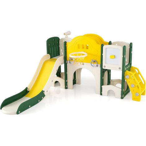 Set di scivoli per bambini 10 in 1 con basket e tunnel 235369286 (1/5)