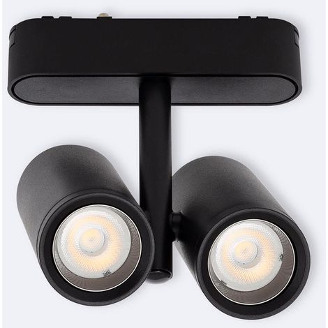 LED-Strahler Doppelt Quarz Magnetschiene 25mm SuperSlim 16W 48V Schwarz 4000K Neutralweiß (1/5)
