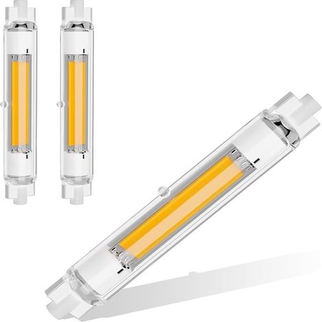 Ampoules LED R7S 118mm Dimmable 30W Blanc Chaud 3000K Équivalent à Ampoule Halogène 300W,Sans Scintillement,3000LM Éclairage à Faisceau 360°,AC 220-240V,Lot de 2