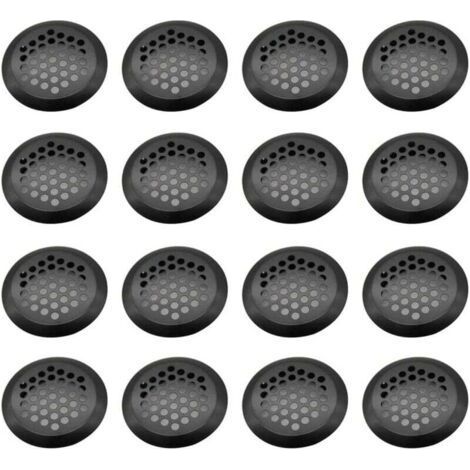 16pcs Round Stainless Steel Ventilation Grille for Kitchen Cabinets, Furniture, Shoe Cabinets (1/4)