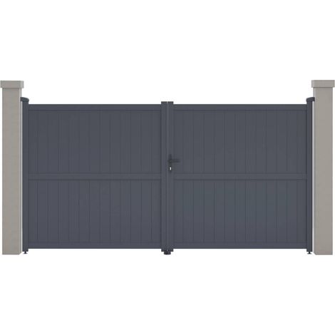 Porton jardin "Maurice" - 349.5 x 180.9 cm - Gris