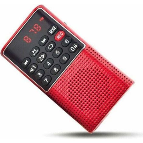 Radio portable pour salle de bain - - FM 87.5-108MHz - Rechargeable - Enregistreur intégré - Lecteur MP3 (1/4)