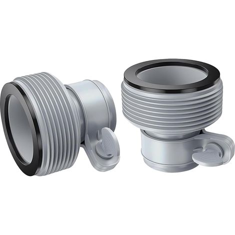 Adaptateur de tuyau pour piscine B - 2 connecteurs pour tuyaux spiralés, raccords de 1,5" avec accessoires (2 PCS)