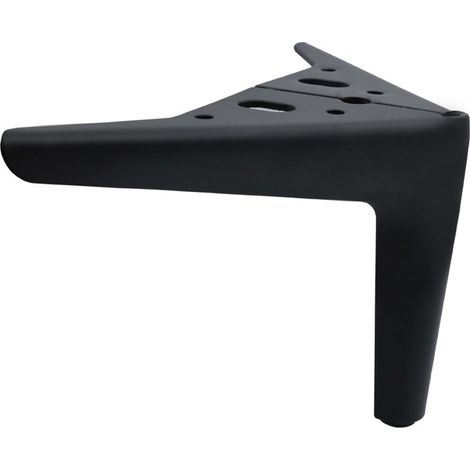 Lot de 4 pieds de meubles de 15 cm noirs, pieds de canapé en métal, pieds de table DIY en métal avec vis, pieds de meubles modernes, utilisés pour tables basses, armoires TV, lit. (1/5)