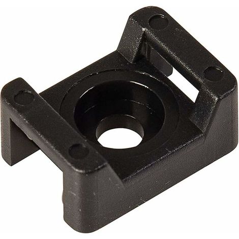 Lot de 100 attaches de câble noires à visser – Attaches de câble jusqu'à 5 mm de large – Trou de vis de 4 mm (M4) – Fixation de câble à fixer sur selle ,Lefou (1/5)