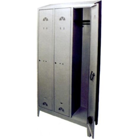 Armadio spogliatoio tetto spiovente 101x33x190 cm