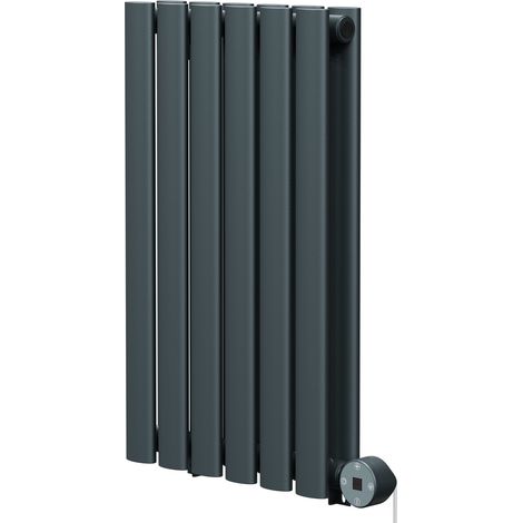 Boone Anthracite 600mm x 360mm Horizontal Digital Thermostatic Electric Double Panel Radiator (1/5)