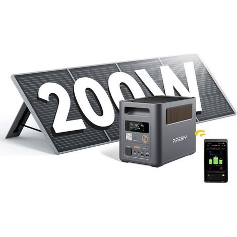 Station énergie portable - AFERIY - Nomad1800 Pro - 1800W - 1024Wh LiFePO4 - Panneau solaire 200W