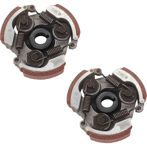 Lot de 2 Embrayage Plaque Centrifuge Motorcycle Embrayage Pad avec 3 Ressorts pour 2 Temps 47cc 49cc Mini Quad Pocket Bike Dirt Bike ATV Scooter MotoPatin d'embrayage Patin (1/3)
