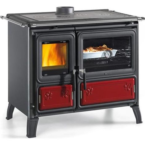 Cuisinière à bois 8.7 kw bordeaux - Nordica Extraflame - MILLY.16BORDEAUX