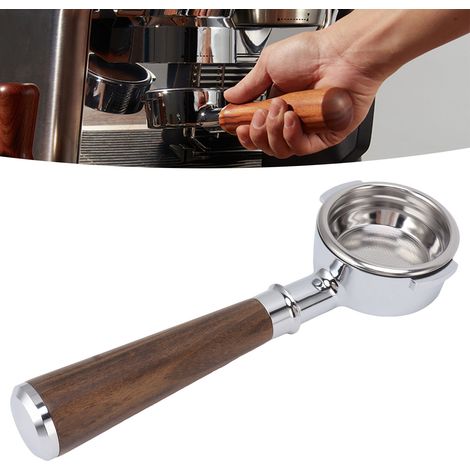 Aibao E61 einlagiger 58-mm-Doppelportions-Kaffeefilter, bodenlos, Typ A, schwarzes Rosenholz (1/5)