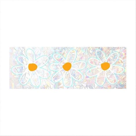 Sticker mural électrostatique en PVC pour vitre, motif marguerite, adhésif sans colle pour vitrine et fenêtre (1/5)
