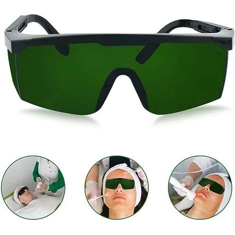 Lunettes de protection - Monture noire, verres vert foncé (1/5)