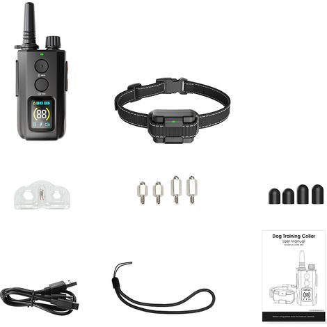 Collier Anti-aboiement pour chien avec télécommande, entraînement étanche, Rechargeable, 3 Modes de choc électrique pour chiens (1/5)