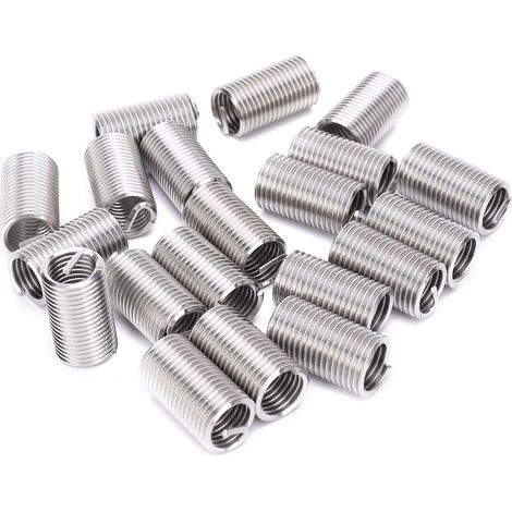 Kit 20 inserts filetés mâle-femelle réducteur, écrou de réparation inox M14x23D, outillage fixation acier inoxydable pour visserie (1/5)