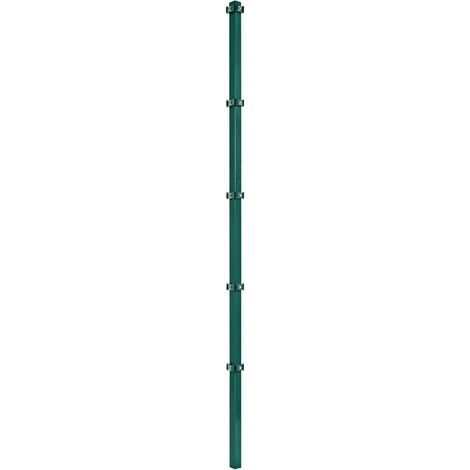 Eckpfosten für Doppelstabmattenzaun 210 cm RAL 6005 Gartenzaun Stabmattenzaun