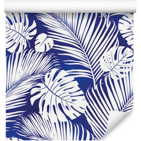 Papier peint Monstera et feuilles de palmier pour salon et chambre 50x1000 cm (1/5)