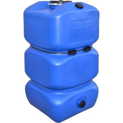 Depósito Agua Potable cuadrado 600 litros Schütz, 74x74x135 cm, recomendado para uso exterior, azul