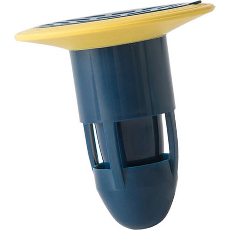 Cache-siphon de sol désodorisant, anti-obstruction, anti-insectes et anti-odeurs, bleu nordique (1/5)