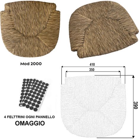 Sedili ricambio paglia 2000 sedile seduta ricambio per sedie telaio fondo per sedie impagliate feltrini omaggio erba palustre